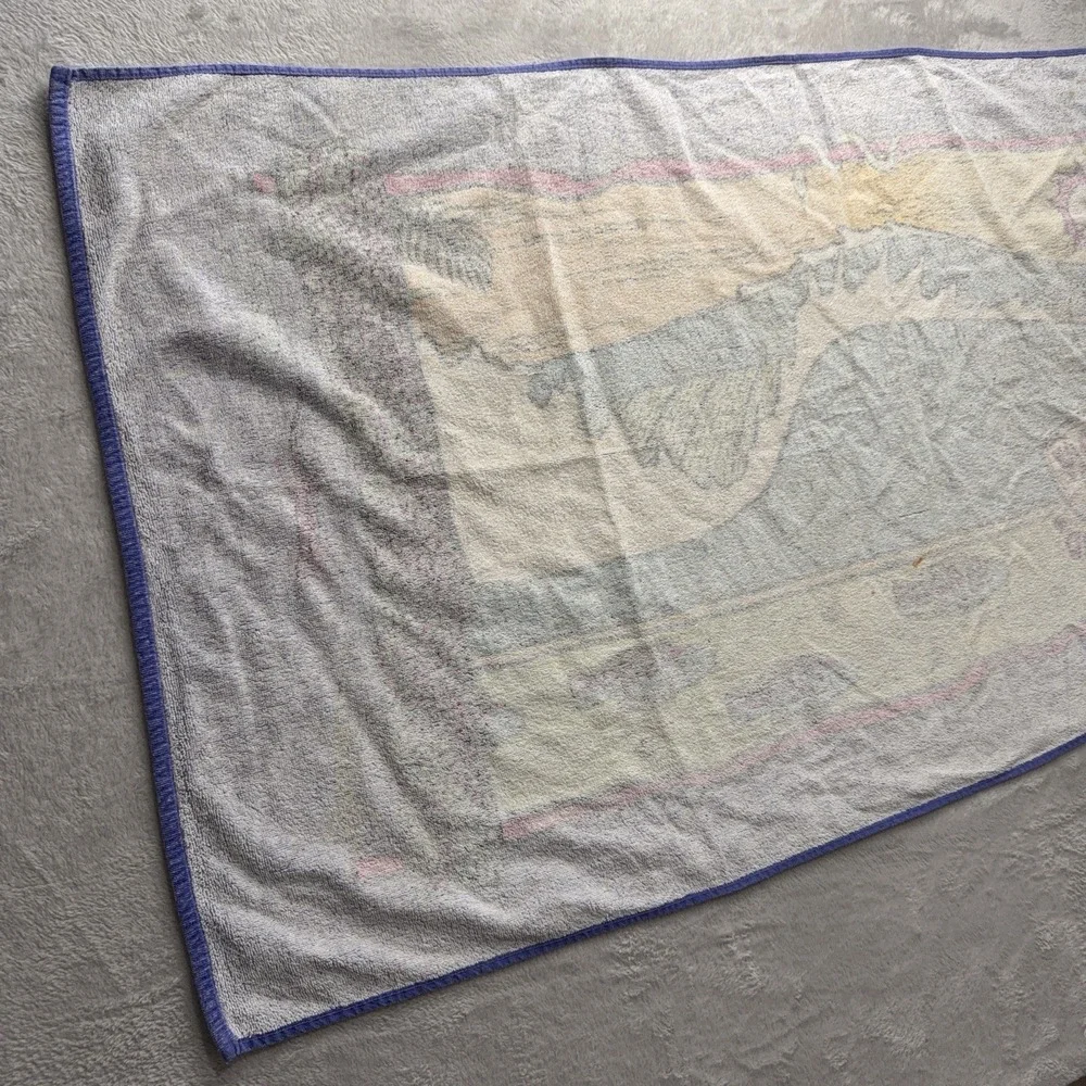 Vintage Ron John Surf Shop Beach Towel 90s Blanket Cocoa Beach Cotton 54